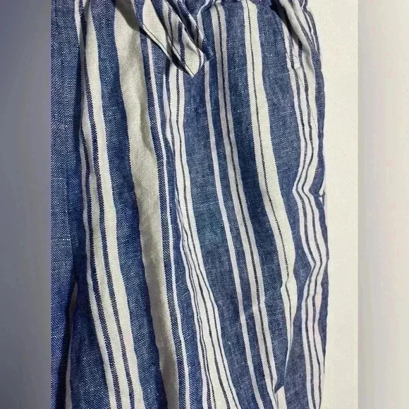 Vineyard Vines Blue and White All Linen Sailing Stripe Pull-On Pants Size XS - Picture 5 of 14